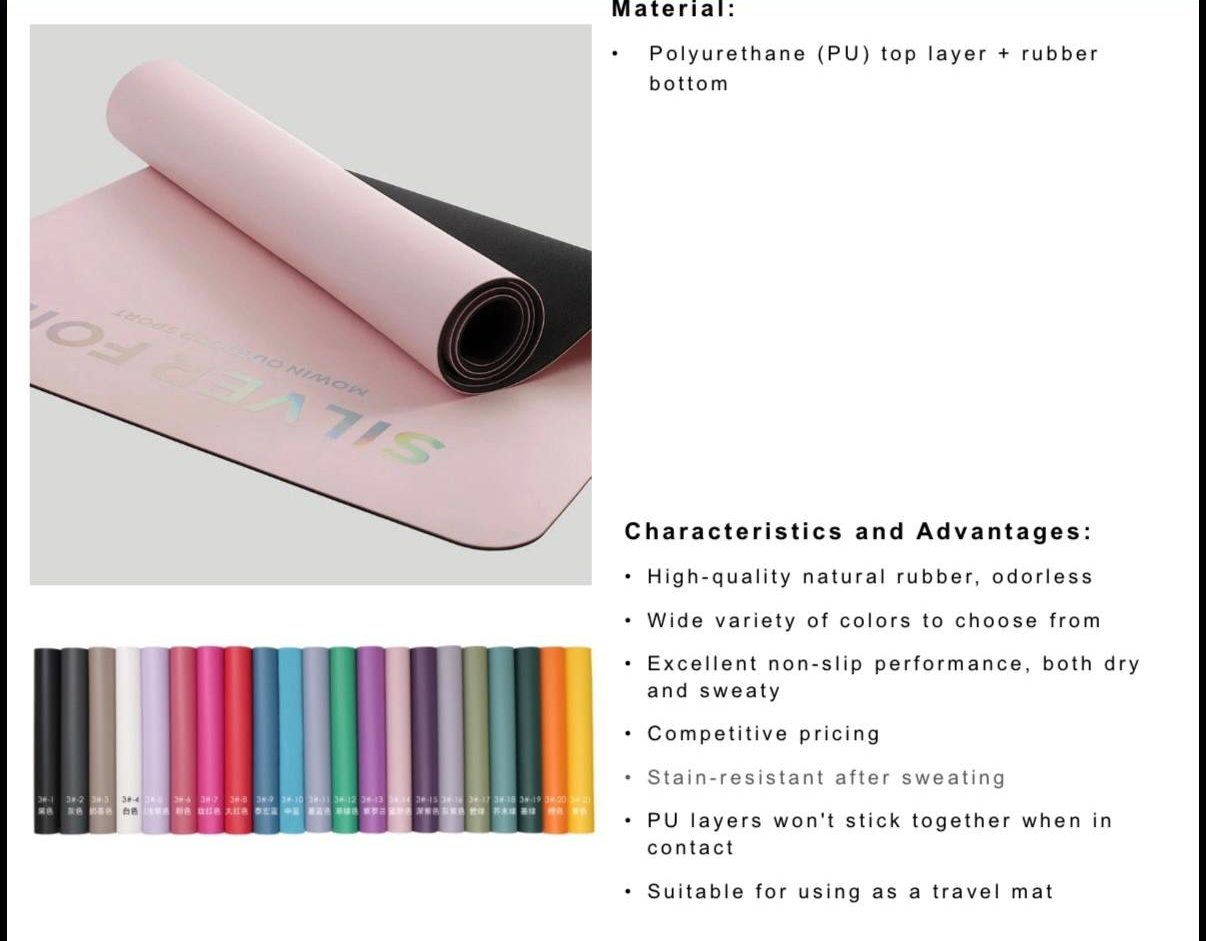 Natural texture yoga mat