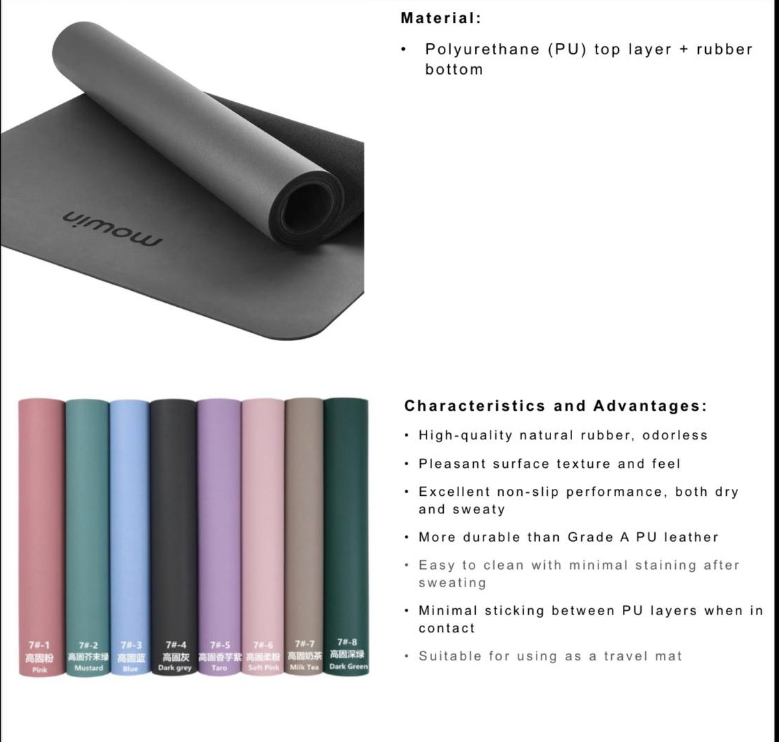Printed yoga mat